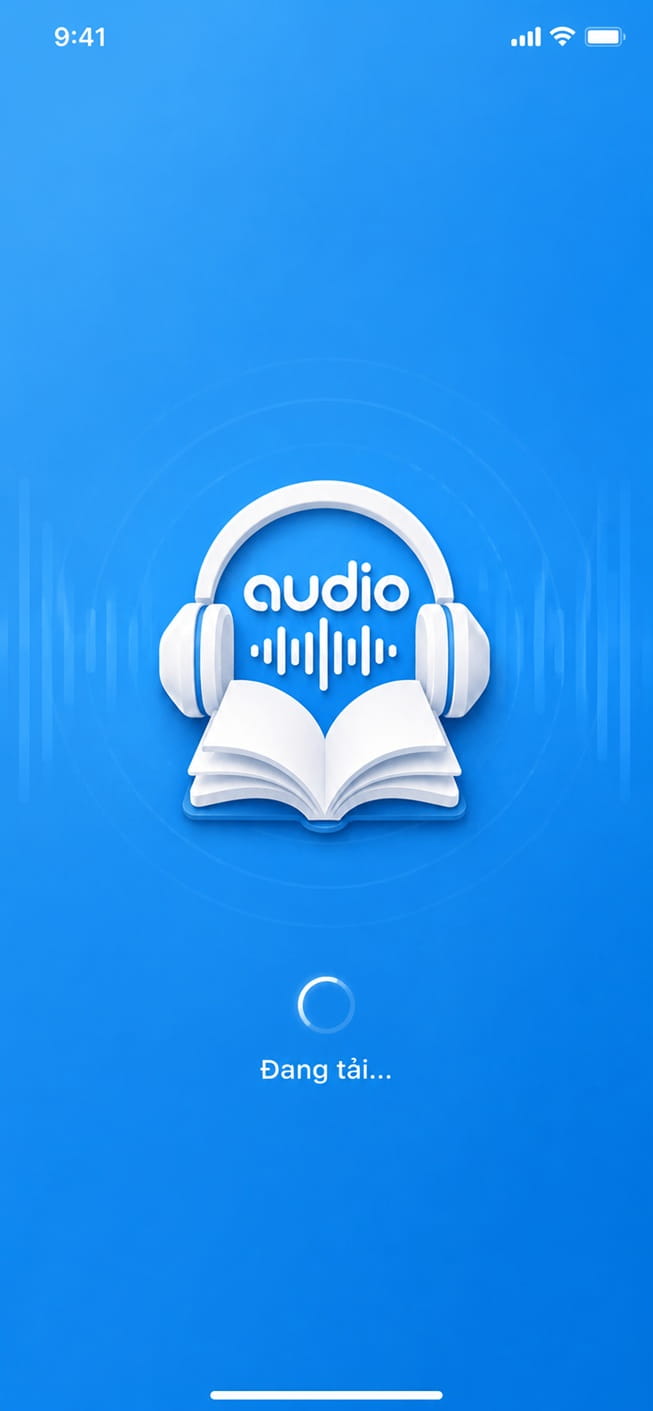 Giao diện ứng dụng AudioCV — nghe truyện & sách audio